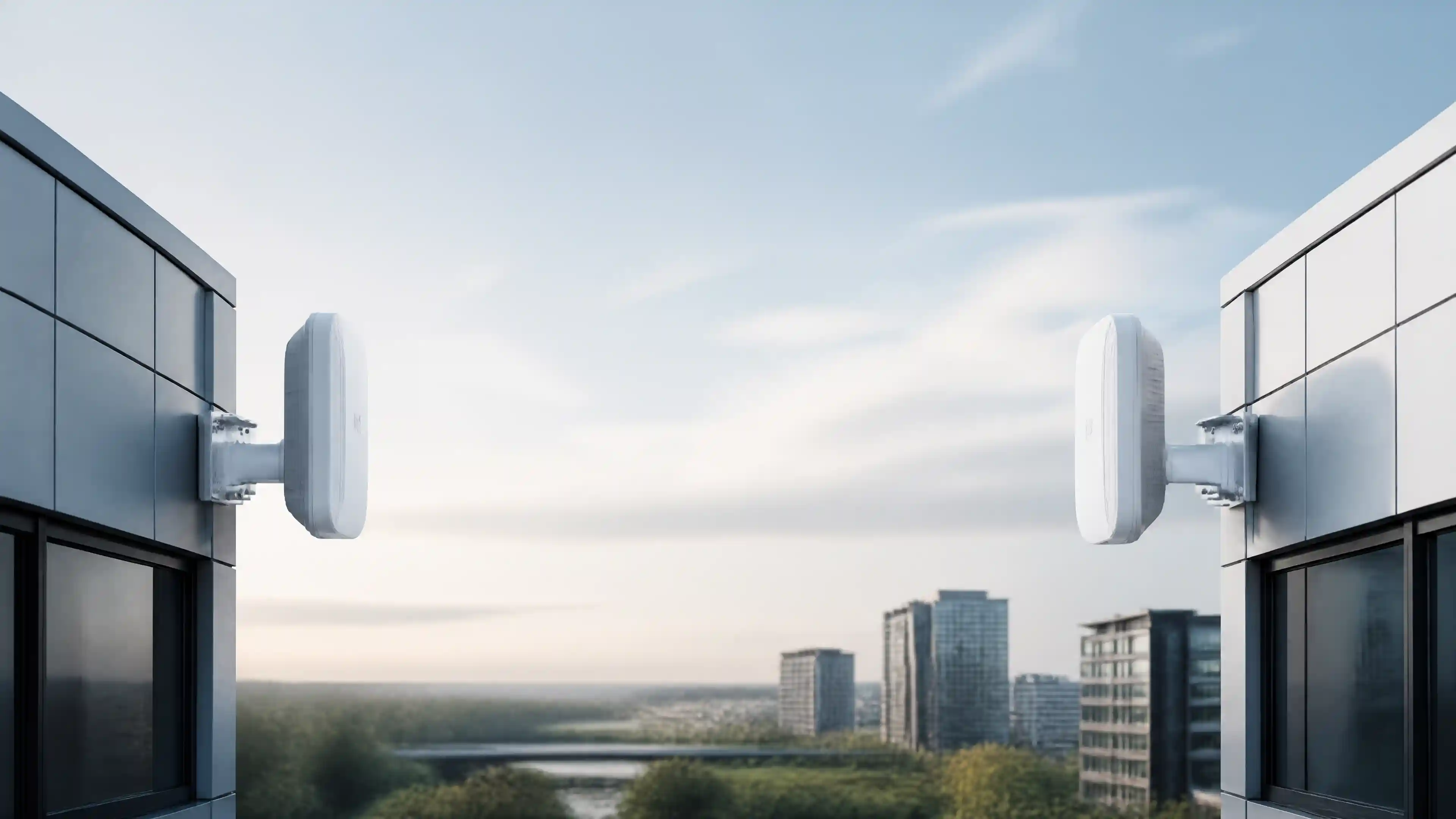 Outdoor wireless bridges connecting buildings, offices, warehouses, and remote facilities through long-range point-to-point wireless networking